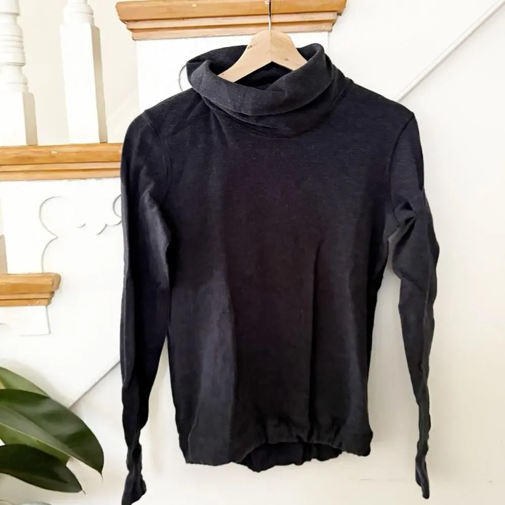 Lululemon Double Up Reversible Pullover Black Double‑Knit Cotton Modal Size S